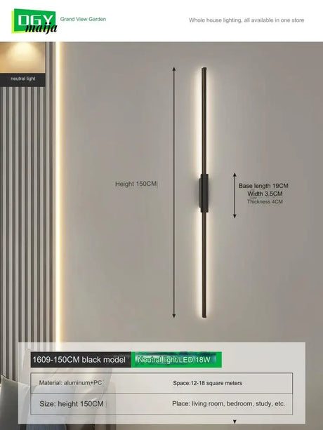 GVG Burke Long Line LED Wall Lamp from GVG
