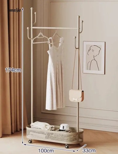 Marshall Load-Bearing Coat Hanger with Basket from Kaiyashi