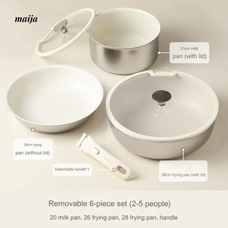 CAROTE Removable Handle Stainless Steel Kitchen Set from CAROTE