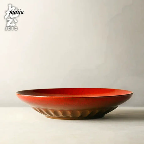 JOTO Japanese Round Plate Creative Retro Tableware from JOTO