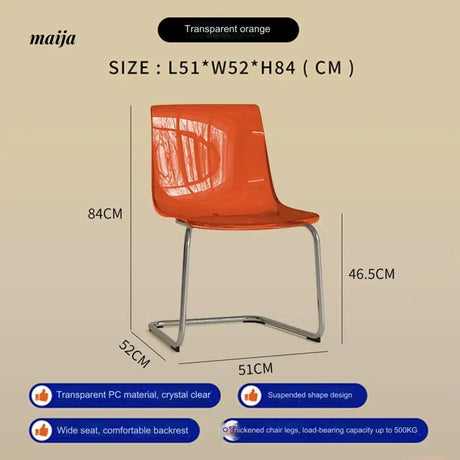 Toas Transparent Acrylic Dining Chair from BENCHAO