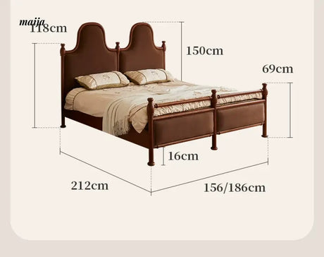 DOSMARS Hugo French Solid Wood Double Bed from DOSMARS