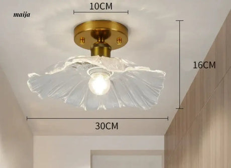 GVG Lotus Leaf Crystal Ceiling Light from GVG