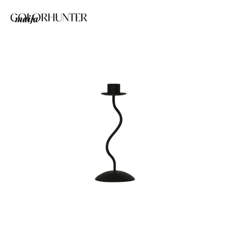 COLOURHUNTER Black Metal Retro Jewelry French Retro Style Candle Holder from maija