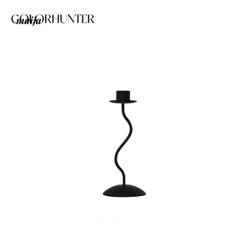 COLOURHUNTER Black Metal Retro Jewelry French Retro Style Candle Holder from maija
