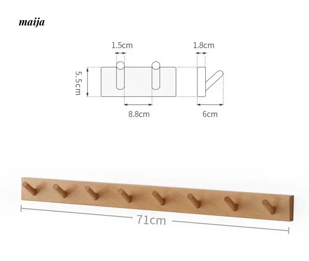KIMACHI Wooden Load Bearing Coat Hooks from maija