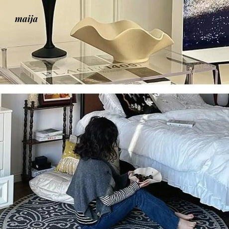 MUYE Wavy Cream Fruit Bowl from MUYE