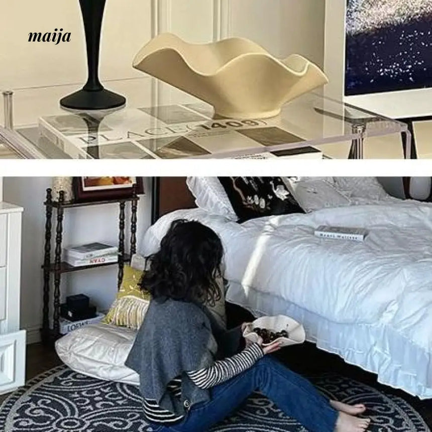 MUYE Wavy Cream Fruit Bowl from MUYE