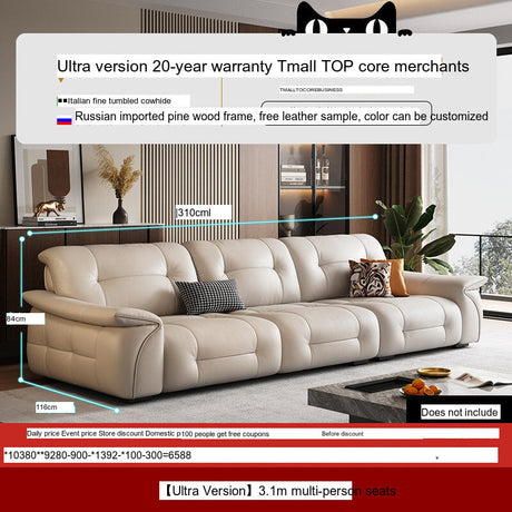 DIPU Nikolaj Cream Cowhide Sofa from DIPU
