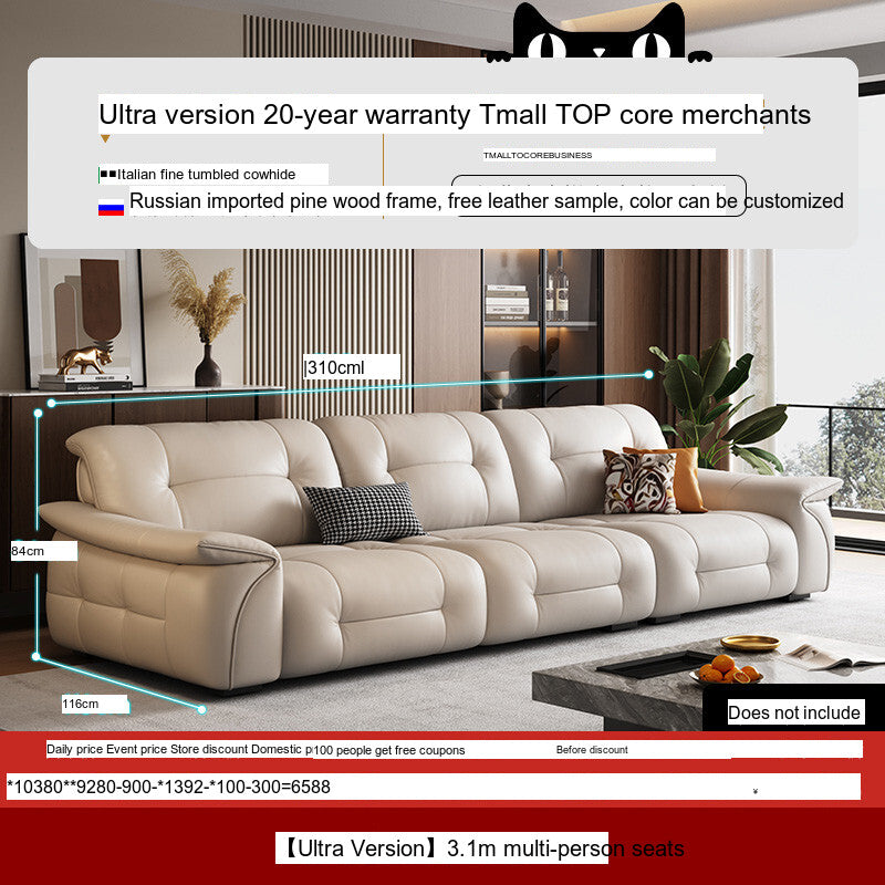 DIPU Nikolaj Cream Cowhide Sofa from DIPU