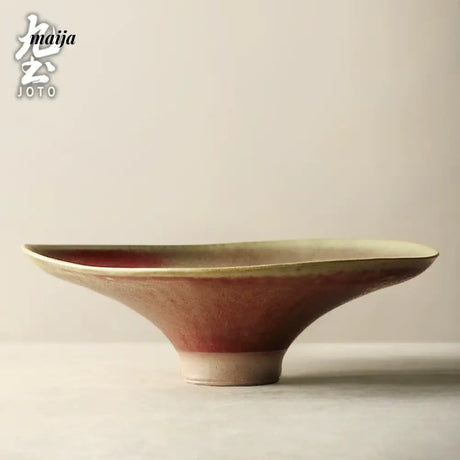 JOTO Japanese Rough Pottery Fruit Plate Sushi Tableware from JOTO