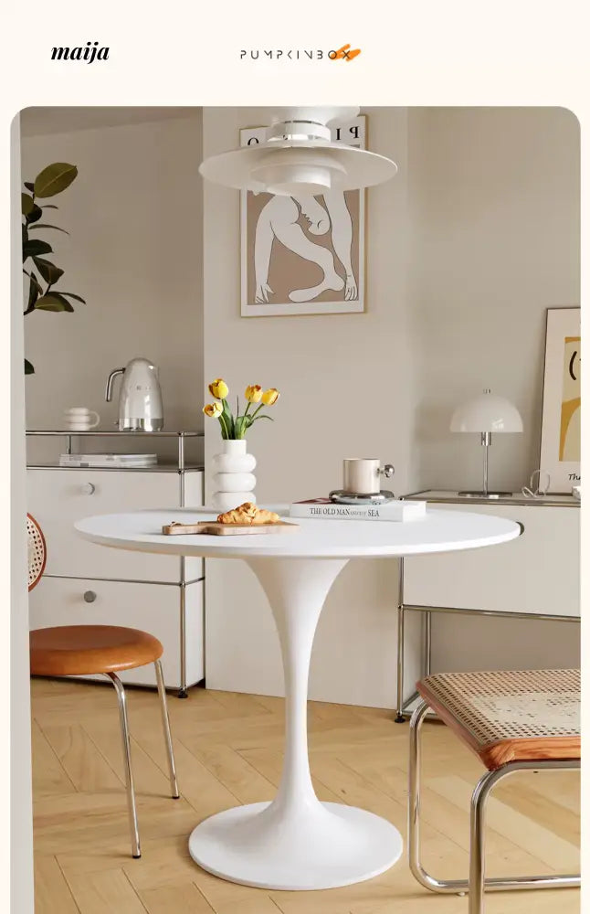 PUMPKIN BOX Round Tulip Dining Table from PUMPKIN BOX