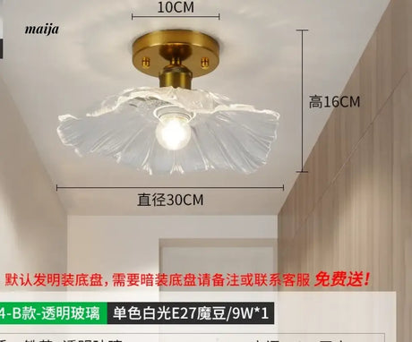 GVG Lotus Leaf Crystal Ceiling Light from GVG