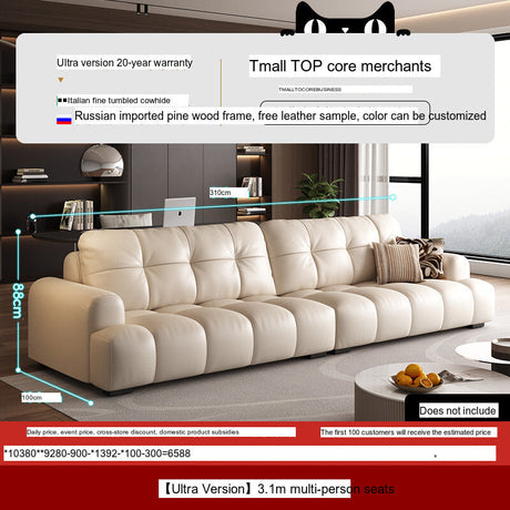 DIPU Nova Cream Cowhide Sofa from DIPU