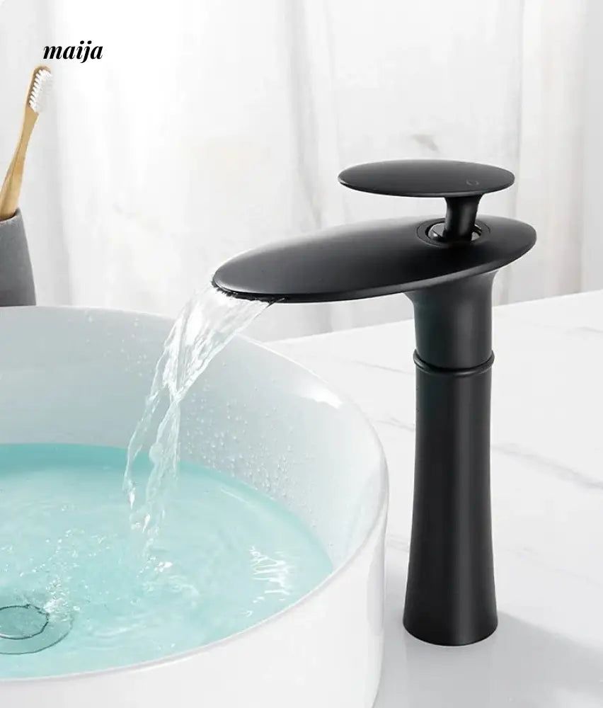Flying Saucer Copper Waterfall Basin Faucet from Kaiyashi