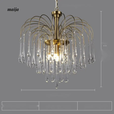 NANCY Crystal Chandelier Water Drop Lamp Retro Design from NANCY