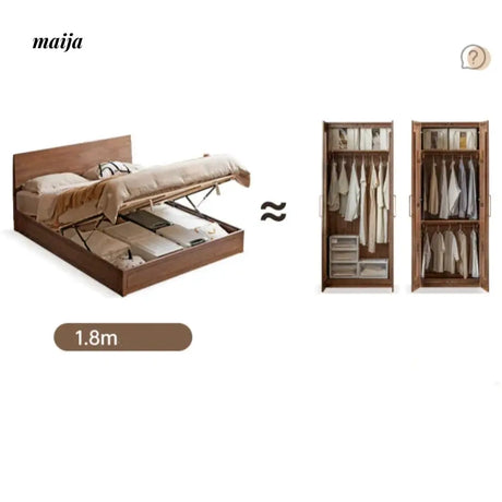 GENJI High Bunk Solid Wood Box Bed from GENJI