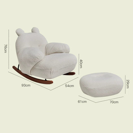 LAZYSPACE Luna Cream Baby Rocker from LAZYSPACE