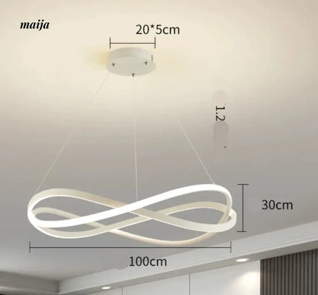 GVG Modern Intertwining Ring Ceiling Lamp from Kaiyashi
