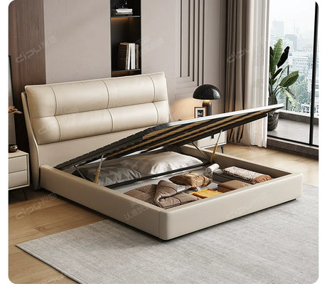 DIPU Cecilia Yellow Cowhide Bed from DIPU