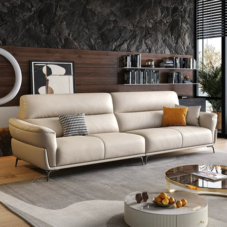 DIPU Frank Cream Leather Design Sofa from DIPU