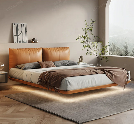 DIPU Diego Minimal Suspended Leather Bed from DIPU