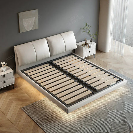 DIPU Alina Luxury Elephant Ear Leather Bed from DIPU