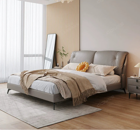 DIPU Emelia Minimalist Cream Designer Bed from DIPU