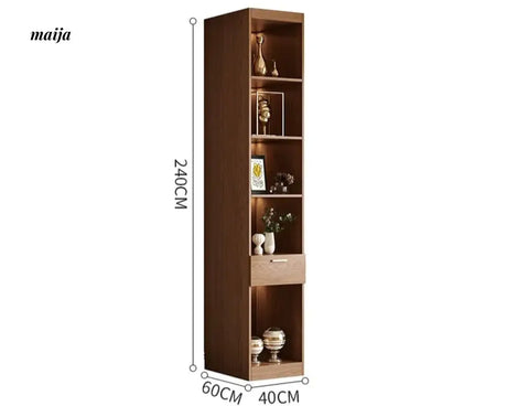 MEIHOUSE Antique Style Walnut Bedroom Large Wardrobe Cabinet from MEIHOUSE