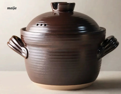 JOTO Double Lid Sand Pot High Temperature Ceramic Cooker from JOTO
