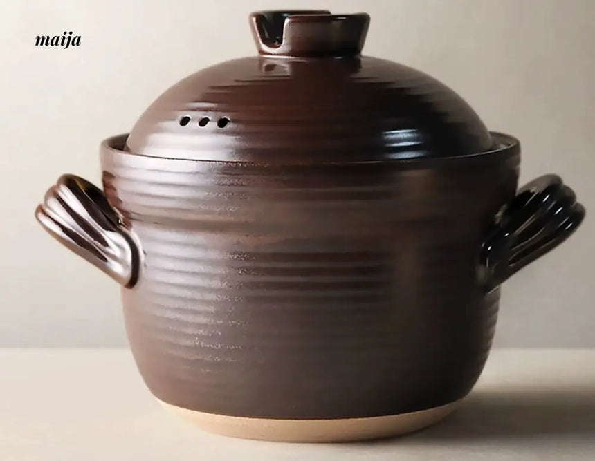 JOTO Double Lid Sand Pot High Temperature Ceramic Cooker from JOTO