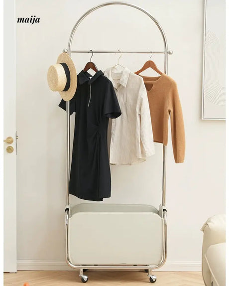 LOWERLEFT Stainless Steel Leather Coat Rack from Lower Left