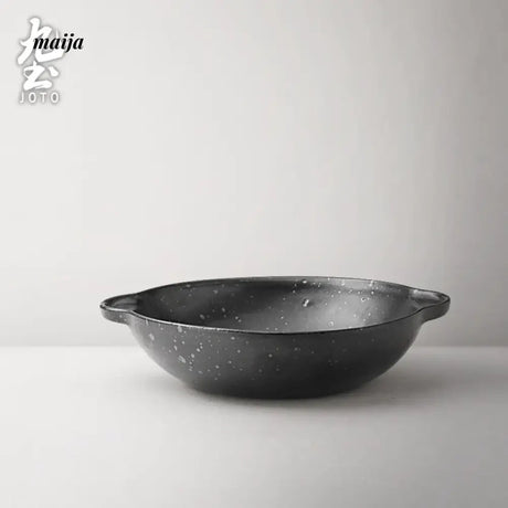 JOTO Six Color Rough Pottery Soup Bowl Handmade Retro Glazed from JOTO