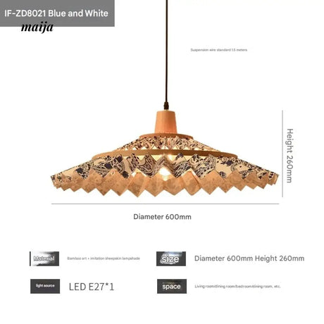 ZHONGSHAN Japanese Ceiling Lamp with Umbrella Design from ZHONGSHAN