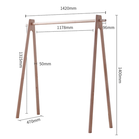 Jessie Solid Wood Clothing Rack from maija