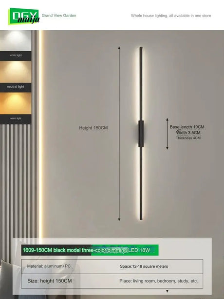 GVG Burke Long Line LED Wall Lamp from GVG