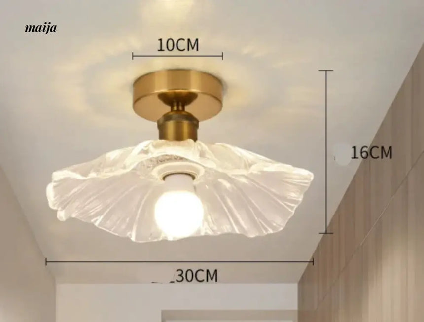 GVG Lotus Leaf Crystal Ceiling Light from GVG
