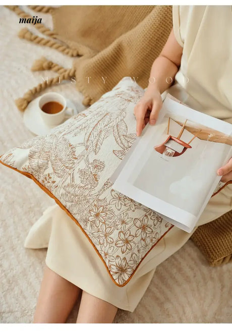 MISTYWOOD French Light Luxury Orange Pillow from MISTYWOOD
