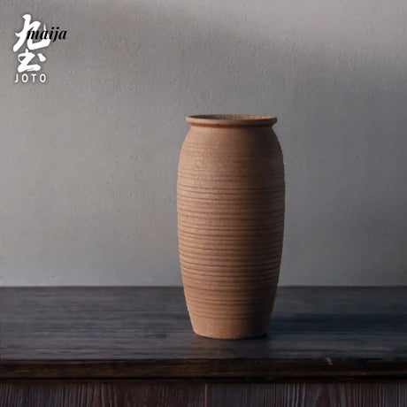 JOTO Handmade Rough Pottery Vase Japanese Flower Ware from JOTO