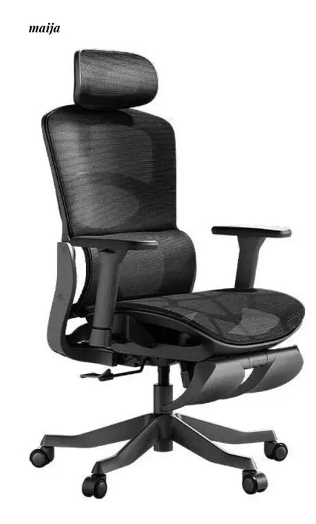Black and White E2 Ergonomic Office Chair from Hbada
