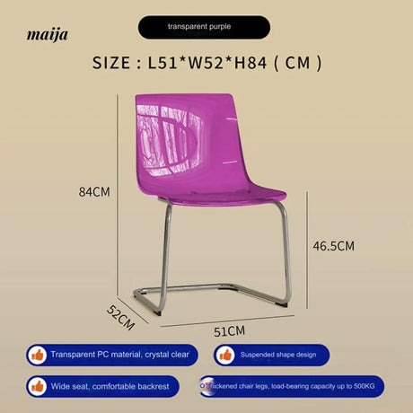 Toas Transparent Acrylic Dining Chair from BENCHAO