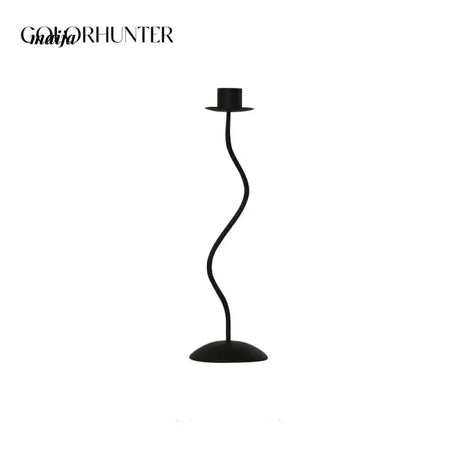 COLOURHUNTER Black Metal Retro Jewelry French Retro Style Candle Holder from maija