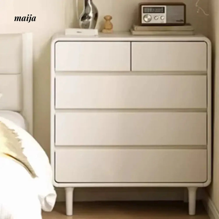 GENJI White Chocolate Bedside Table from GENJI