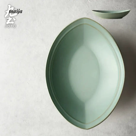 JOTO Japanese Retro Ceramic Dish Daily Steamed Fish Plate from JOTO