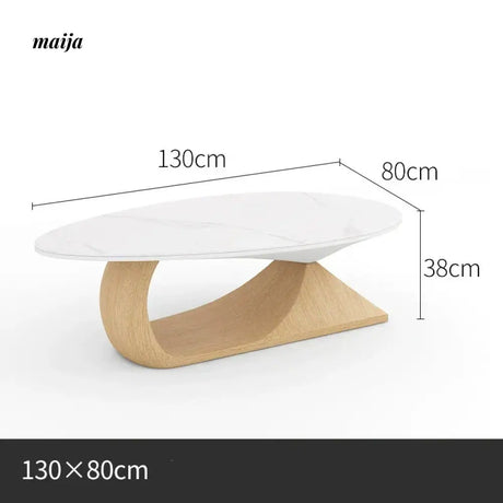 NAVI Snow Mountain Stone Top Coffee Table from NAVI
