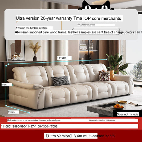 DIPU Nikolaj Cream Cowhide Sofa from DIPU