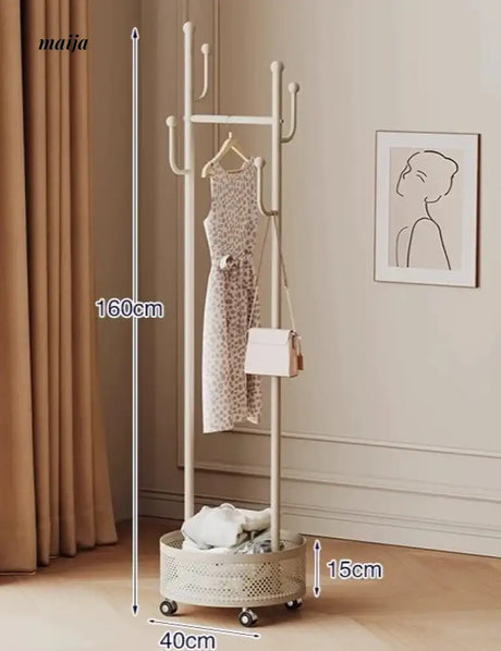 Marshall Load-Bearing Coat Hanger with Basket from Kaiyashi