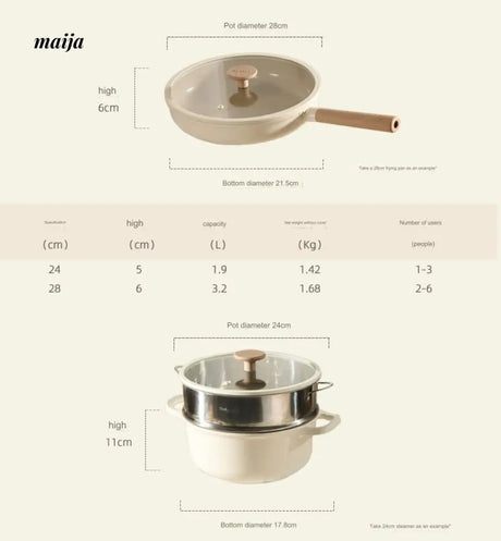 CAROTE Non-Stick Ceramic Frying Pot Set from CAROTE
