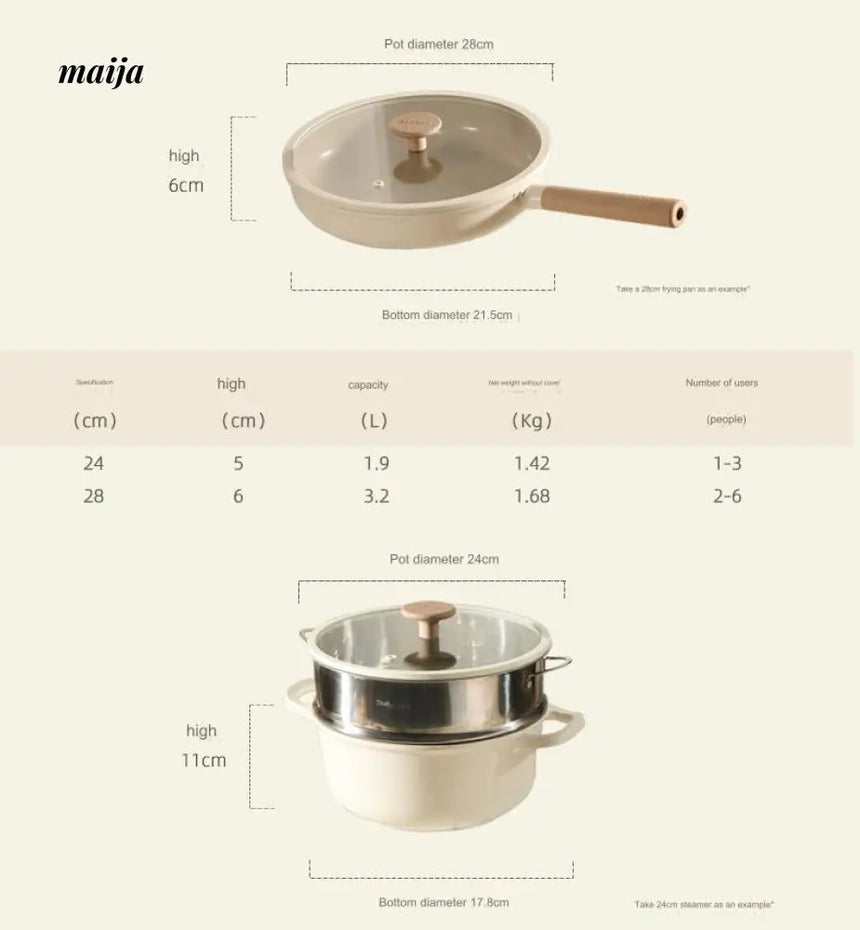CAROTE Non-Stick Ceramic Frying Pot Set from CAROTE