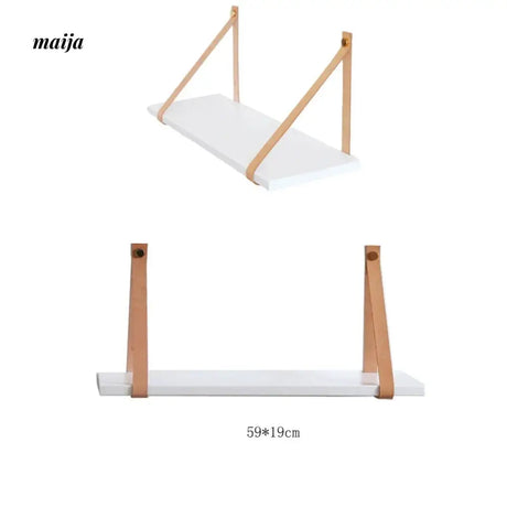Nordic Style Solid Wood Shelf Wall-Mounted Bookshelf from WULIHOME
